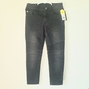 Moto Woven Jeans- Black